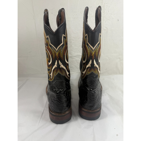 Cheyenne Crocodile Western cowboy boots Black size 10 - Picture 9 of 16